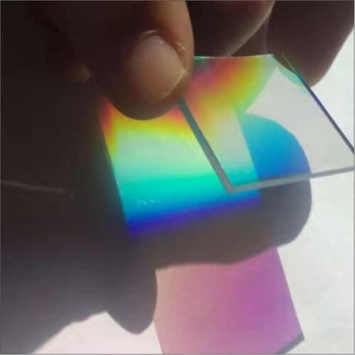 20x20mm Float Glass Optical One Dimensional Holographic Diffraction Grating Laser Beam Spliter Interference Experiment Gratings