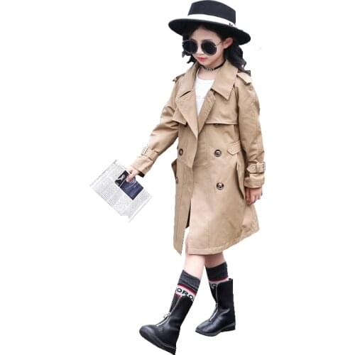 Maomaoleyenda Spring Autumn Girls Trench Coats Fashion Kids Windbreaker Girl Jacket Teenager 4-14 Years Outerwear Children Parka