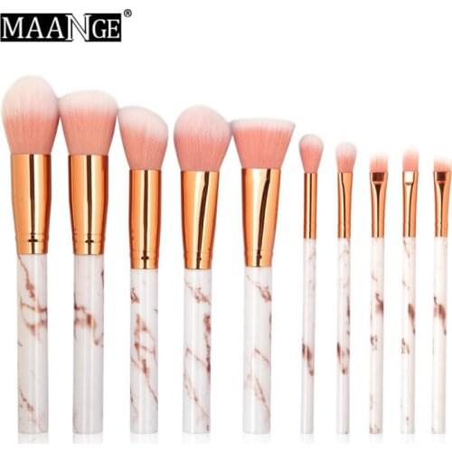 Pro 10/4/1Pcs Multifunctional Makeup Brush Set Eyeshadow Powder Foundation Lip Eyeliner Blush Marble Makeup Brush Tools