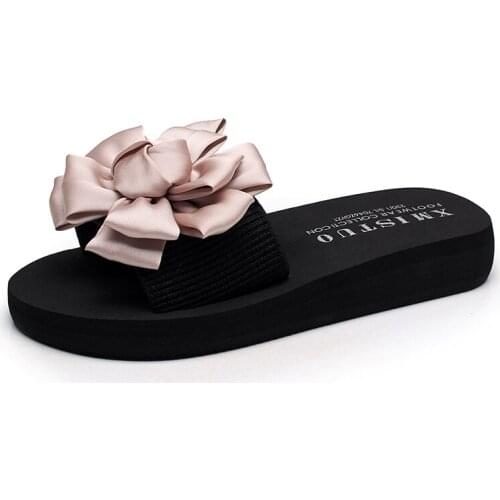 Flowers Woman Beach Flip Flops Summer Sandals Slip- Resistant Women Slippers Platform Sandals High-quality Summer Women Shoes