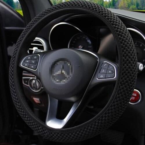 Universal 3D Fiber Car Steering Wheel Cover Breathable Elasti Car Auto Elastic Skid Proof Steering-wheel Covers Car Styling Tool
