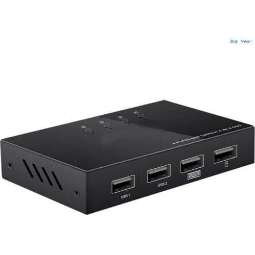 20CE USB Switch 4 Computers PC Sharing One Monitor 4 Port VGA KVM Switch HUB Selector