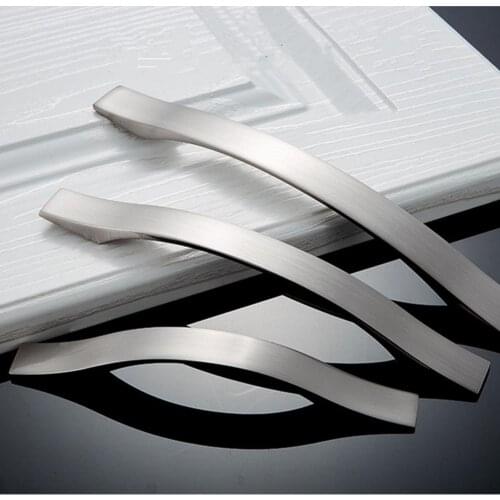 Drawer Knobs Cabinet Handles Aluminum Alloy Wardrobe Door Handles Brushed Pulls Simple Modern Style Furniture Handle