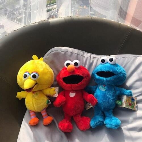 1pcs 35cm Cartoon Anime Sesame Street Elmo Cookie Monster Big Bird Stuffed Plush Toy Doll For Baby Children Girl Birthday Gifts