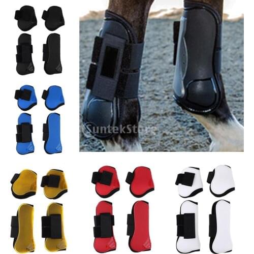 2 Pairs Horse Tendon Leg Boots Care Protection Wraps Horse Front Hind Leg Protect Equestrian Support Horse Equipment Gear