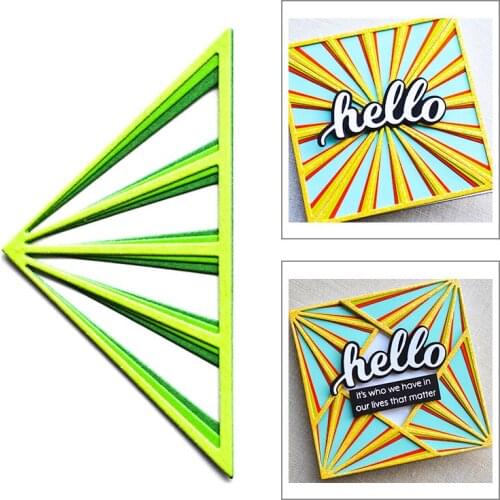 2020 Layered Line Corner Border Pyramid New Metal Cutting Dies Stencil For DIY Scrapbooking Paper and Card Making Craft No Stamp