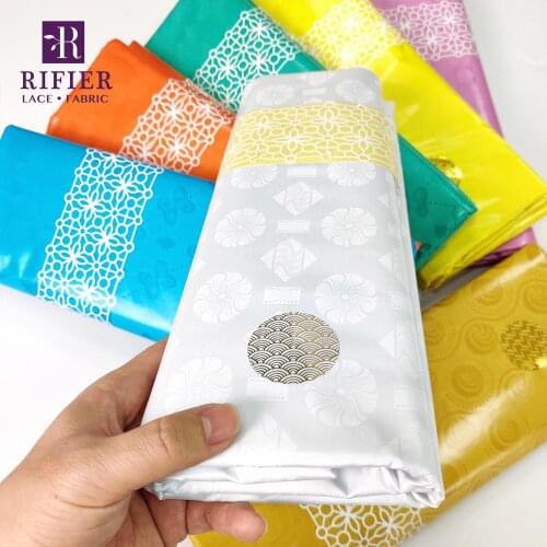 2020 High Quality White Color Jacquard Pattern Bazin Riche Lace Fabric With Good Smell For Guinea Senegal Basin Fabrics Material