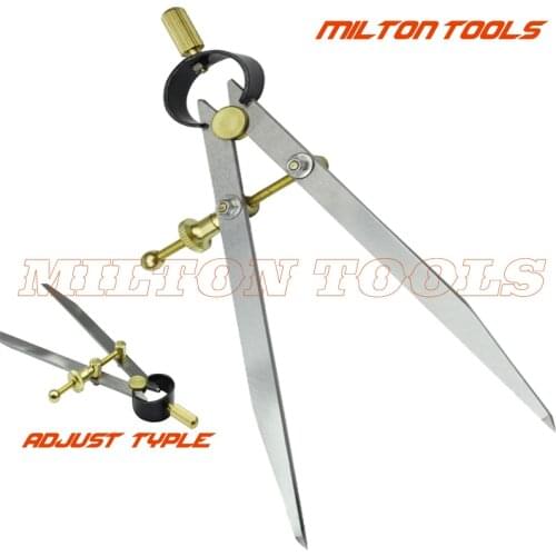 4" Adjustable DIY Wing Divider Leather Craft Rotating Scratch Leathercraft Furniture Compasses copper ruler Sewing Handmade Tool