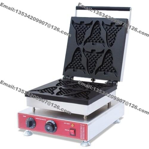 Free Shipping Commercial Use Non-stick 110v 220v Electric 6pcs Aircraft Airplane Shaped Waffle Maker Baker Machine Iron