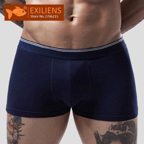 EXILIENS Brand New Men Boxer Mens Underwear Cotton Loose Cueca Masculina Boxershorts Boxers Hombre Underpants Size S-3XL 103101