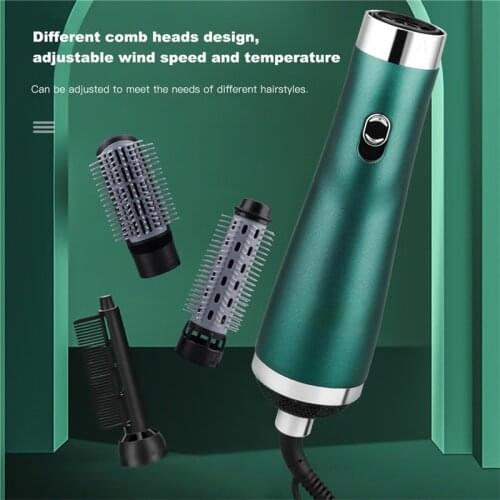 Ionic Hair Dryer Brush 3 in 1 Hot Air Blow Dryers Negative Ion Hair Curler Straightener Comb Volumizer 3 Temperatures
