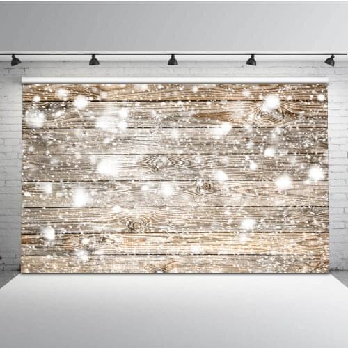 Snow Wood Background Photography Winter Newborn Baby Photo Backdrop Shoot for Photographic Studio G-533