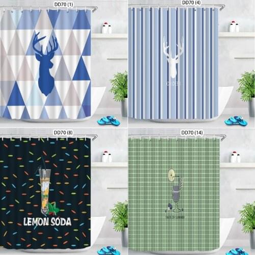 Geometric striped lattice fawn Bathroom Bathroom curtains Shower curtain Curtains for kitchen pink shower curtain set curtains