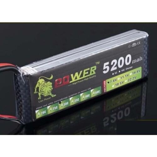 2PCS /LOT 7.4V 5200MAH Model aircraft battery 7.4V 5200MAH 25C LION lithium polymer lithium battery