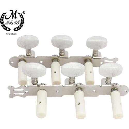 M MBAT 1 Pair of Y-04 Guitar String Tuning Pegs Columns White Guitar Knob for Classical Guitar Instrument Parts & Accessories