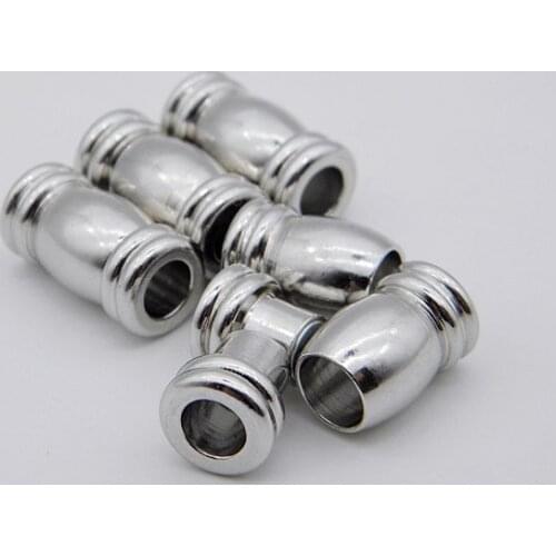 5pcs/lot Magnet joint 4mm 5mm Leather Cord Bracelet Connector Findings DIY Jewelry Making Accessories