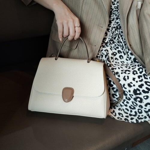 OUSSON New Design Small Square Leather Crossbody Bag Exquisite Female Retro Tote Handbag For Woman