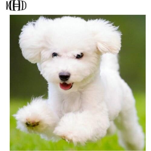 MHD 5D DIY diamond painting dog full & round diamond embroidery diamond painting cross stitch rhinestone decorative animal dog