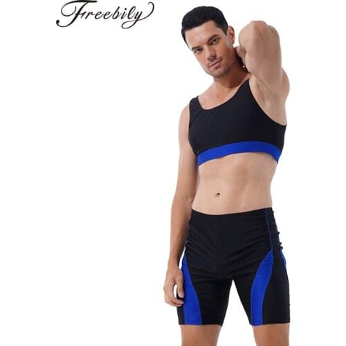 Fashion Men Running Sets Sports Outfit Sleeveless Muscle Sports Tank Top Sport Suit Compression Tights Shorts Workout Sportswear