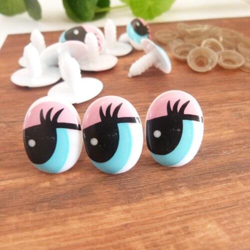 New fashion 17x22mm plastic safety animal toy cartoon eyes & soft washer for diy doll findings-20pcs-50pcs-100pcs option