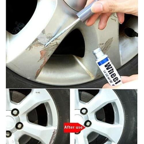 12mlCar Auto Scratch Filler Repair Cover Pen Waterproof Tire Wheel Paint Repair Marker Pen Non-Toxic Car Paint Refresh
