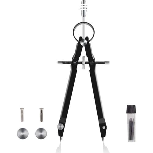 New-Professional Compass, Compass Geometry Set with Lock, Math and Precision Compass, Metal and Durable for Solid and Plane Pr