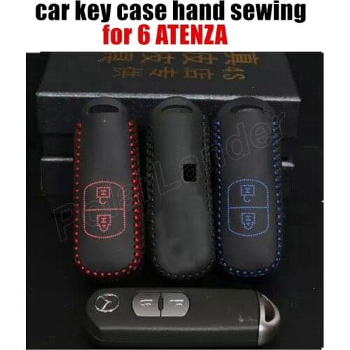 New style New Arrival Car Key Cover Hand Sewing Key Case fit for MAZDA CX NEW-5 AXELA 6 ATENZA Genuine Leather Free Shipping