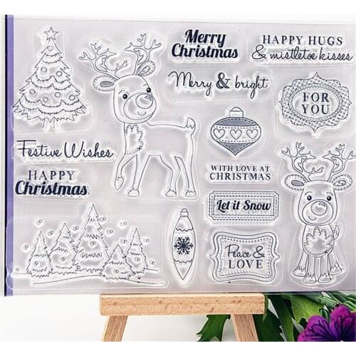 PANFELOU Lantern deer Transparent Clear Silicone Stamp/Seal DIY scrapbooking/photo album Decorative clear stamp sheets