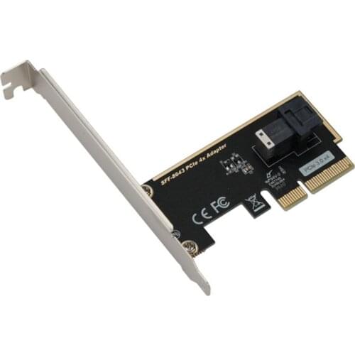 PCIE to 4-Port SATA Card PCIE U2 Adapter Card Interface SFF-8643 4-Port SATA Expansion Card 4 Hard Disk Adapter Card