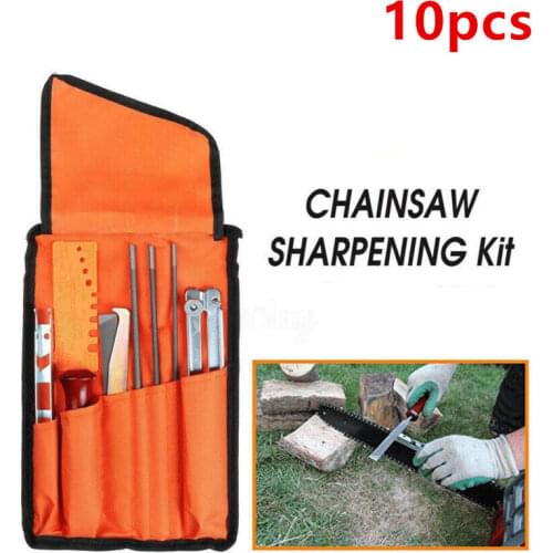 Hot Sales Professional Special Household Hand Tools 10 Pcs Chainsaw Sharpening File Filing Kit Chain Sharpen Saw Files Tool