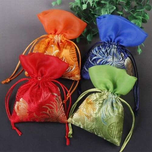 1pc 10 * 14 cm Silk Sachet jewelry bag bag strand order small pocket gift packaging bag