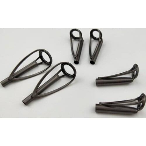 HG Tip Top tops Heavy Duty Saltwater Casting & Boat Guides with SIC ring Polished Gun Smoke color