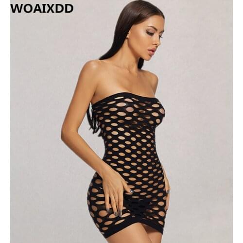 Plus Size Hot New Fishnet Underwear Elasticity Sexy Lingerie Erotic Women Sex Costumes For Mesh Baby Doll Dress Porno Lingerie