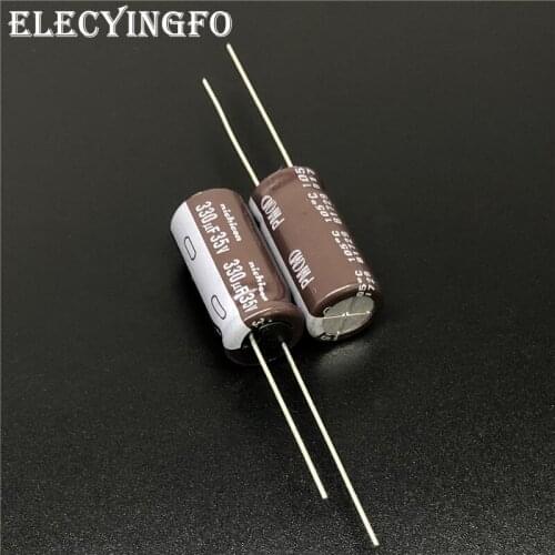 10pcs/100pcs 330uF 35V NICHICON PM Series 10x20mm 35V330uF Super Low Impedance Long Life Aluminum Electrolytic capacitor
