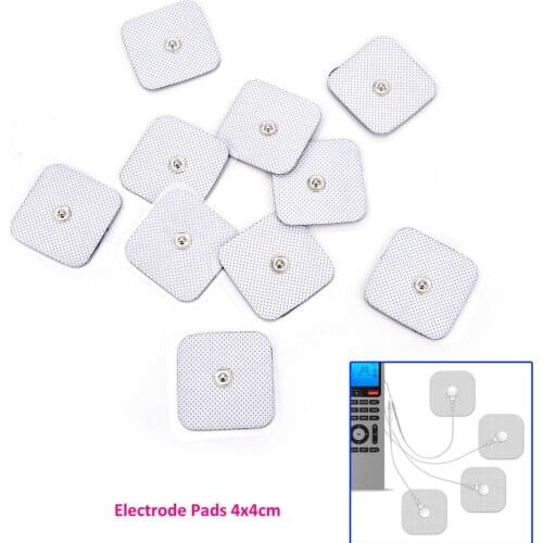 10PCS 20PCS 4*4cm Replacement Electrode Pads For Tens Acupuncture Machine Ems Nerve Muscle Stimulator Slimming Massager Gel