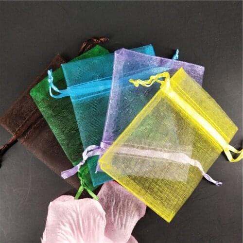 50pcs Small Organza Bag Wedding Decoration party decoration Packaging Bags Gift Bag Pouches dragees bag wedding box for sweet 5z