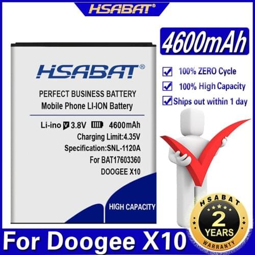 HSABAT 4600mAh BAT17603360 Battery for Doogee X10 Batteries