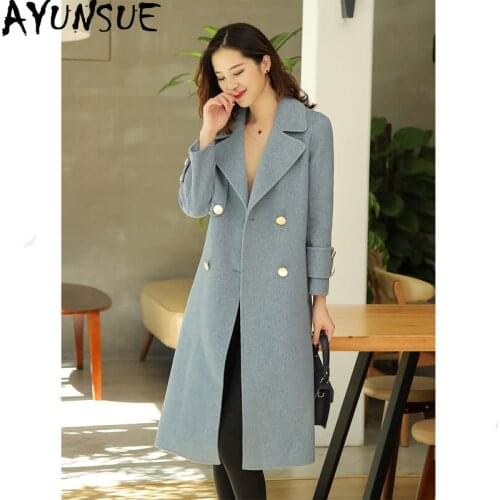 AYUNSUE Double Side Wool Coat Female Korean Jackets 2020 Autumn Winter Jacket Women Woolen Coats and Jackets Women Outwear MY