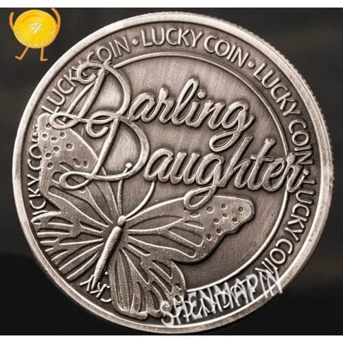 Butterfly Commemorative Coin Love Tokens Marriage Memorial Romantic Valentines Gift You Deserve All the Happiness in the World