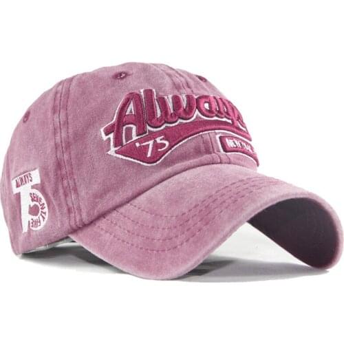 2021 New 100%Cotton Always Letter Embroidery Baseball Cap Hip Hop Outdoor Snapback Caps Adjustable Outdoor Sun Hat