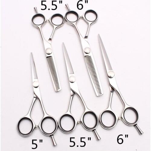 C1021 5'' 5.5" 6'' Customized Logo Hairdressers Scissors JP 440C Cutting Scissors Thinning Scissors Professional Hair Scissors