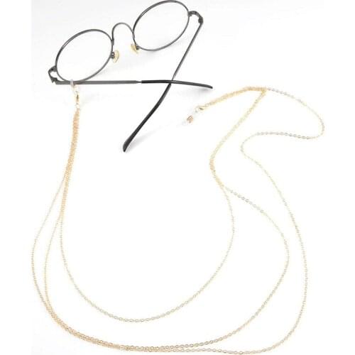 Woman Glasses Chain Fashion Accessorie Masks Anti-skid Chains Men Sunglasses Metal Gilded Neck Rope Anti-lost Decorations Unisex