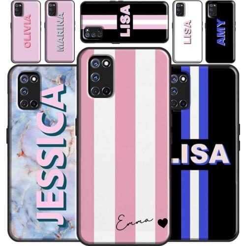 Personalised Dropshadow Text Name Case For OPPO A91 A83 A3S A5S A1K A52 A72 A31 A53 A5 A9 2020 Find X3 Pro F5 F7 A15 Cover