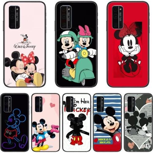 Mickey Phone Case Hull For Huawei Honor 8 9 10 20 30 A S Lite Pro 5g I Black Back Soft Cell Cover Pretty