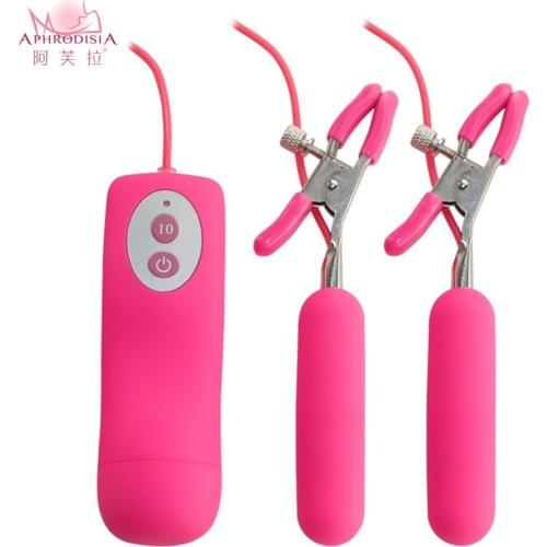 Aphrodisia Adult Toy Nipple Clamp Vibrating Eggs 10 Function Nipple Stimulators, Mini Bullets Vibrator Sex Toys for Women