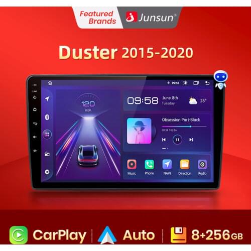 Junsun V1 Android 10.0 DSP Car Radio Multimedia Video Player For Renault Duster Dacia Duster 2015 2016 -2018 Navigation GPS 2din