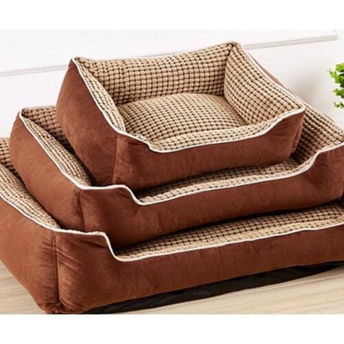 Brown Compressible Comfortable kennel Winter must Can add a mat soft Cat nest Household Pet supplies Anti-dirty Machine washable