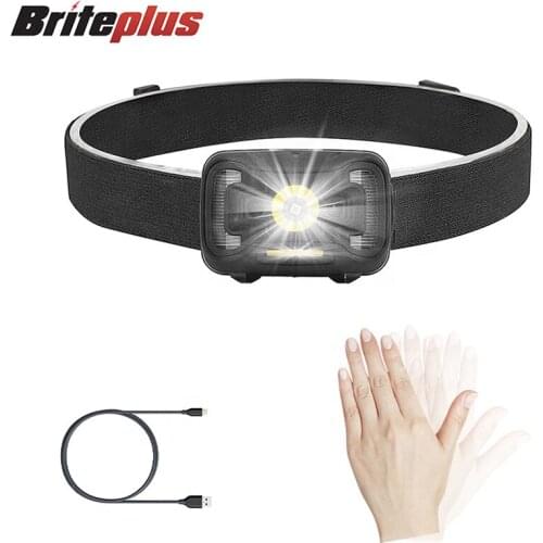 Lightweight 5 Modes Headlamps Sense Lamp Portable Rechargeable LED Head Light Outdoor Lantern Waterproof For Fishing And Camping