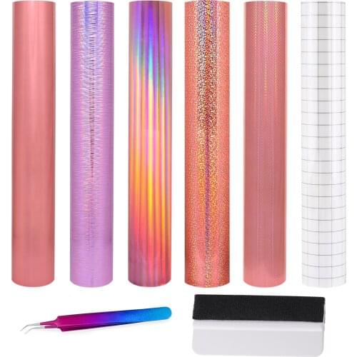 EHDIS PVC Vinyl Film Sheet Rolls DIY Decorative Customized Sticker Tool Kits Water-proof Permanent Sparkling Adhesive Handcraft