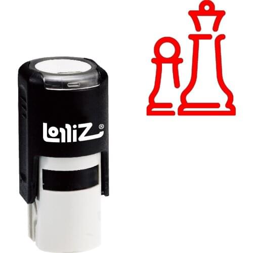 LolliZ Chess Self-Inking Rubber Stamp - Modern Symbol Series